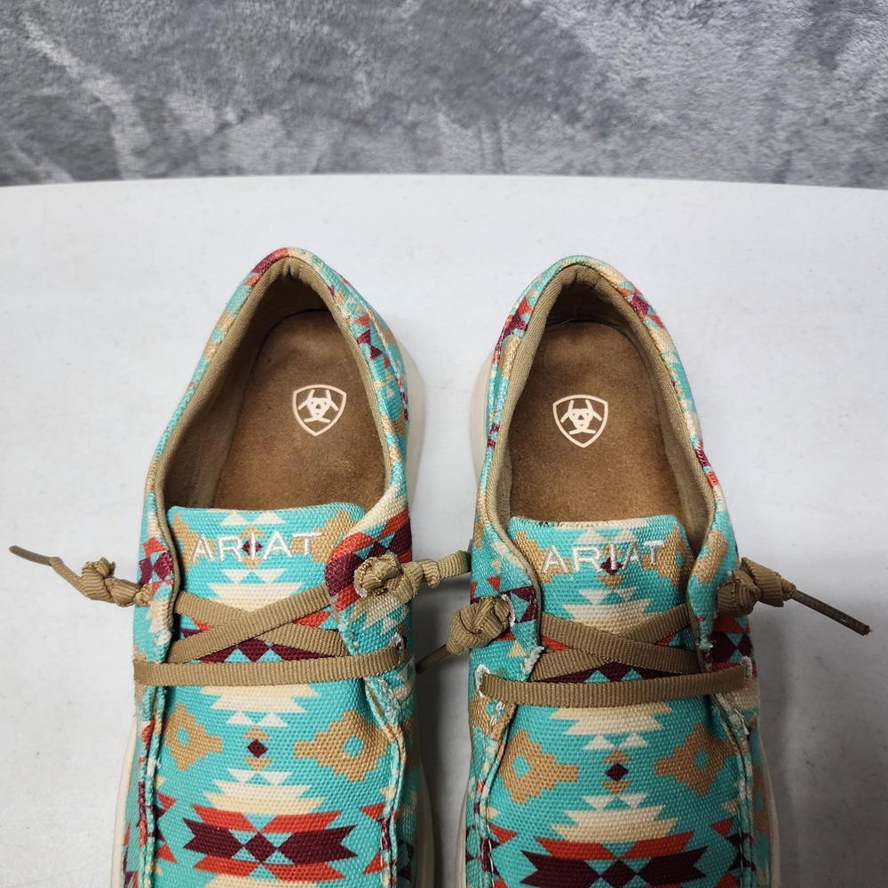 Ariat Hilo Slip On Shoes Womens Size 8 Turquoise Western Aztec Saddle Blanket - Picture 11 of 11